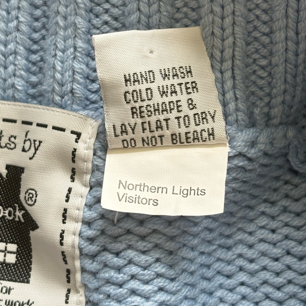 Vintage Storybook Knit Sweater Cardigan Size S Embroidered “Northern Lights” - Picture 8 of 10